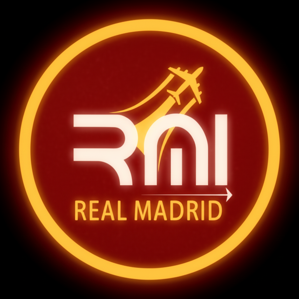RMI Real Madrid Logo - Gold Airplane Only